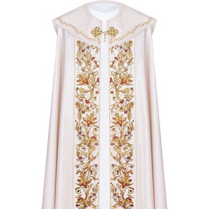 Liturgical Cope Embroidered Ihs - Ecru (35)