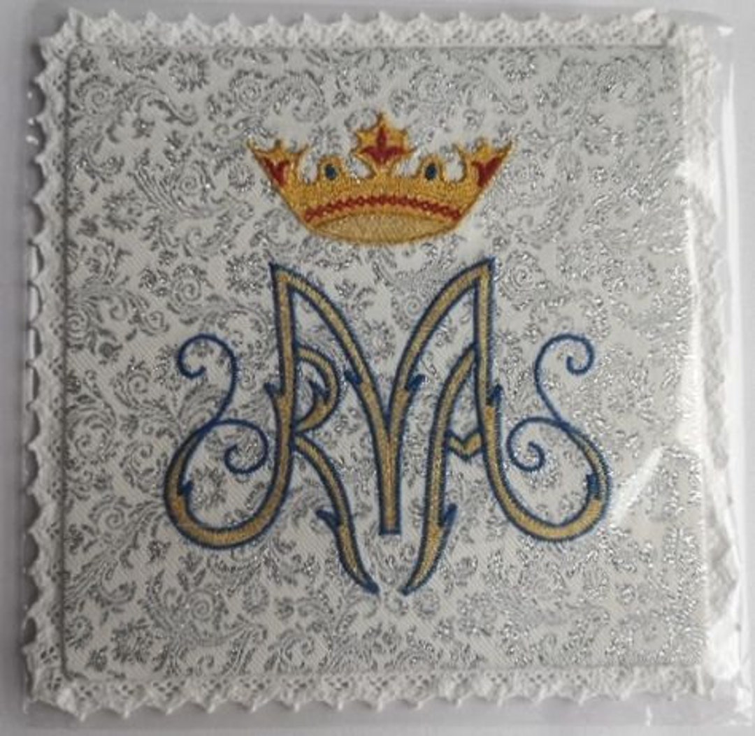 Marian Pattern Embroidered Chalice Pall (M) (3) - Etsy