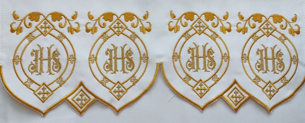 Embroidered Altar Cloth - Eucharistic Pattern (92) - Etsy