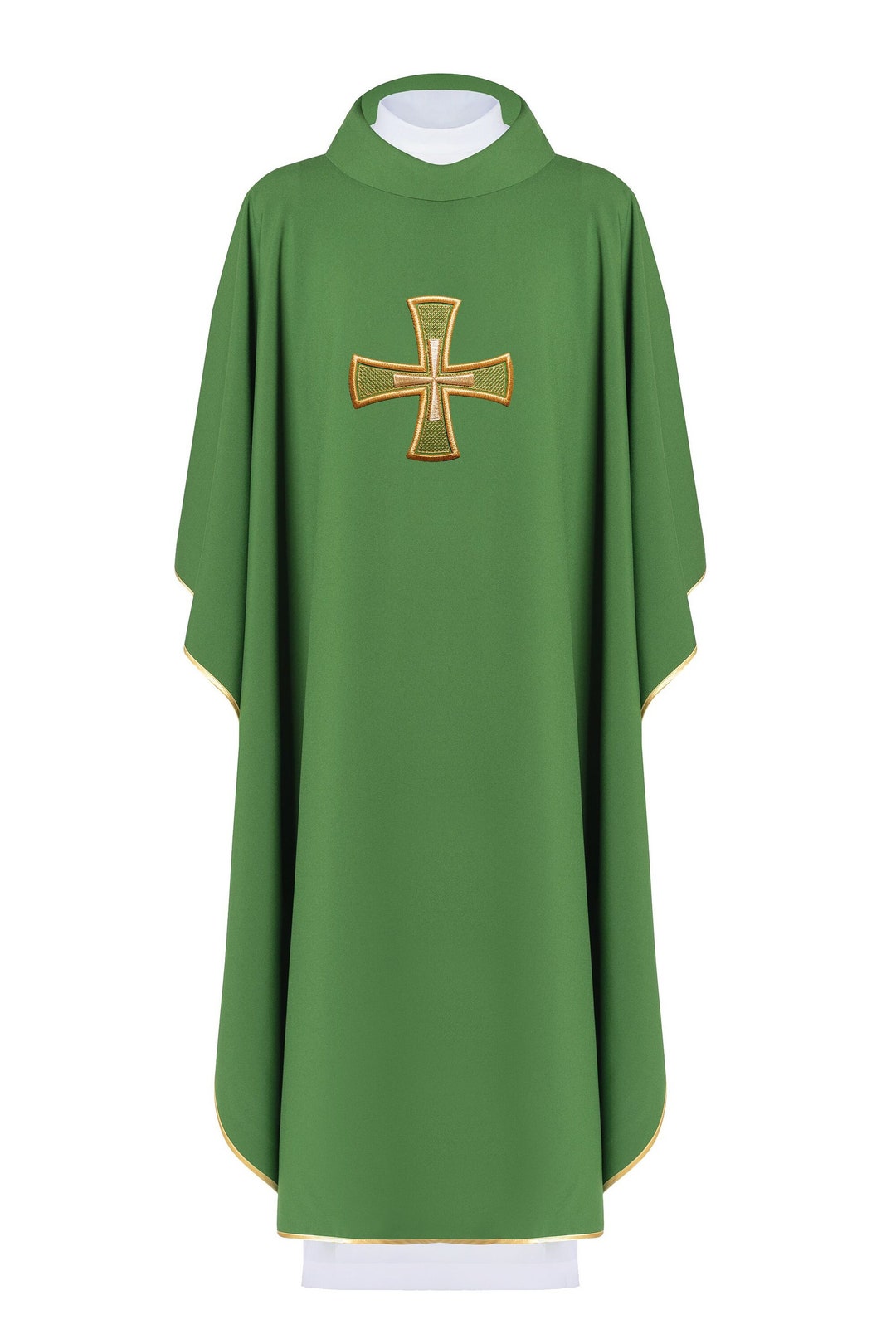 Chasuble Embroidered With the Symbol of the Cross - Green (H124) - Etsy