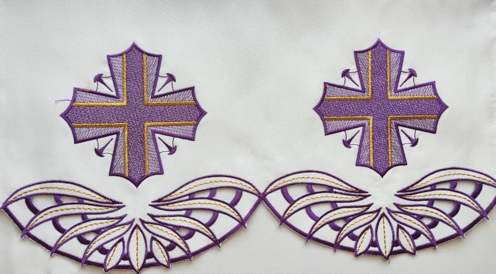 Embroidered Altar Cloth - Eucharistic Pattern (76) - Etsy