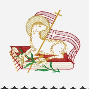 Easter Altar Cloth Embroidered Lamb