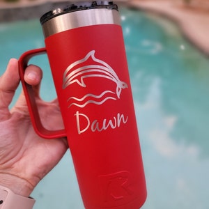 Custom Engraved Tumbler, 16 -ounce OR 20-ounce Travelers Cup Personalized