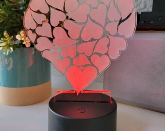 Custom Acrylic LED Light: Personalized Laser Engraved 4x4, 16 Color Remote