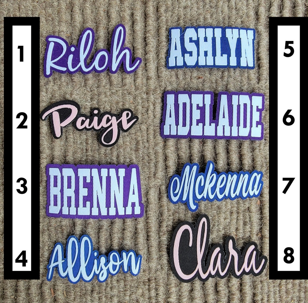 Custom Engraved 2 Ironon Name Patch for Backpacks, Bags, Hats, Jackets