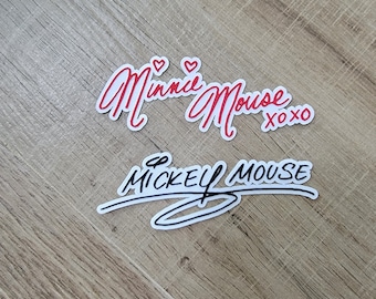 Custom Engraved Mickey Mouse Iron-On Signature Patch (4 inch)