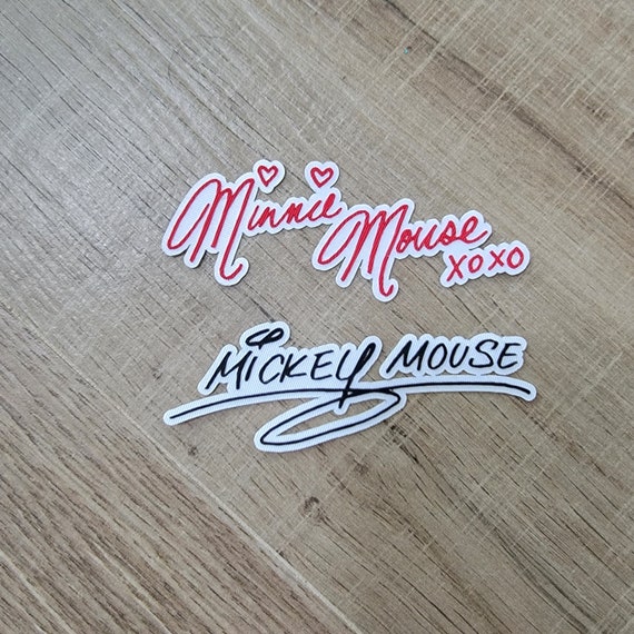 Custom Engraved Mickey Mouse Iron-On Signature Patch (4 inch)