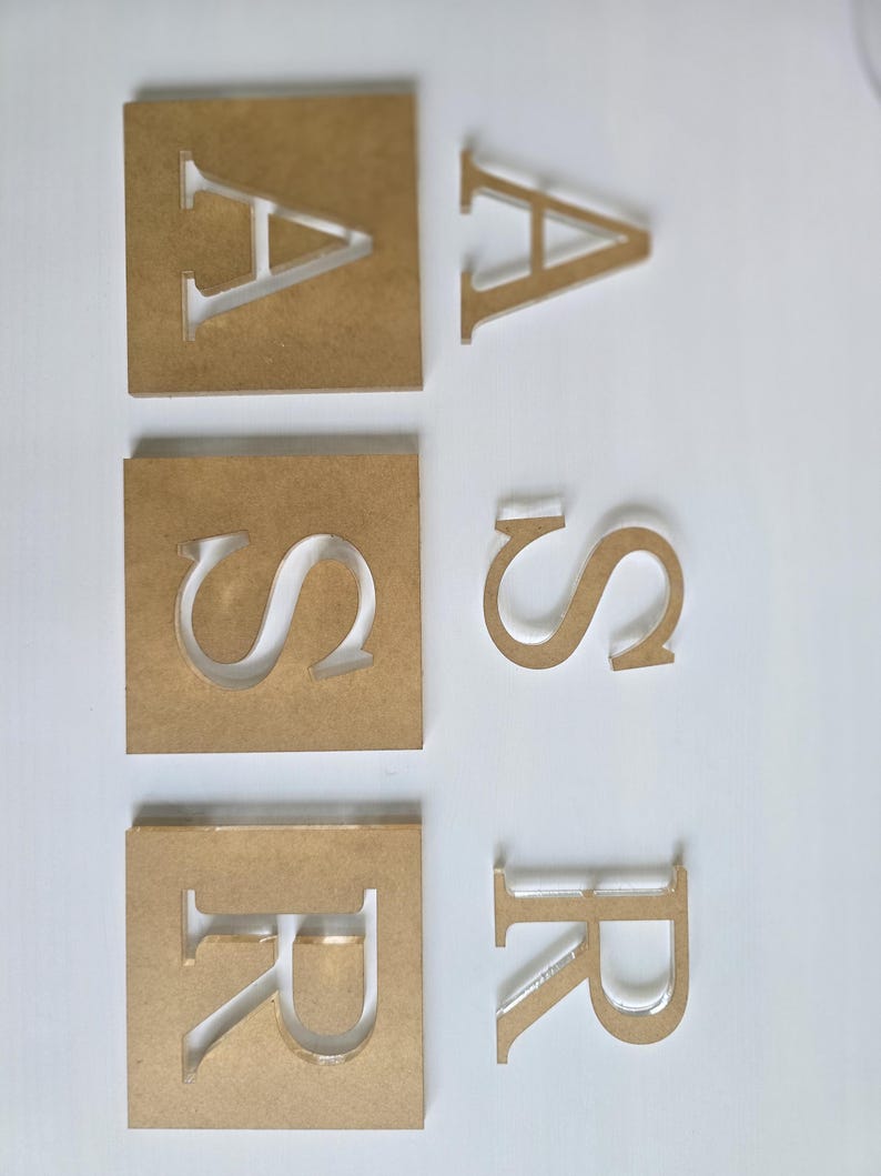 Acrylic Alphabet Router Template Woodworking Stencil Etsy