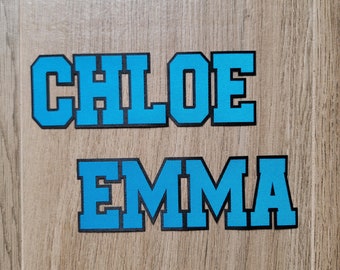Gepersonaliseerde opstrijkbare naampatch: aangepaste lasergesneden patch van 1 inch
