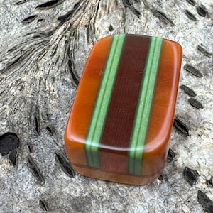 Handmade worry stone ultem and vintage micarta