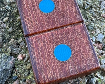 Handmade domino inspired worry stone