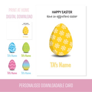 Carte cadeau de Pâques TA personnalisée