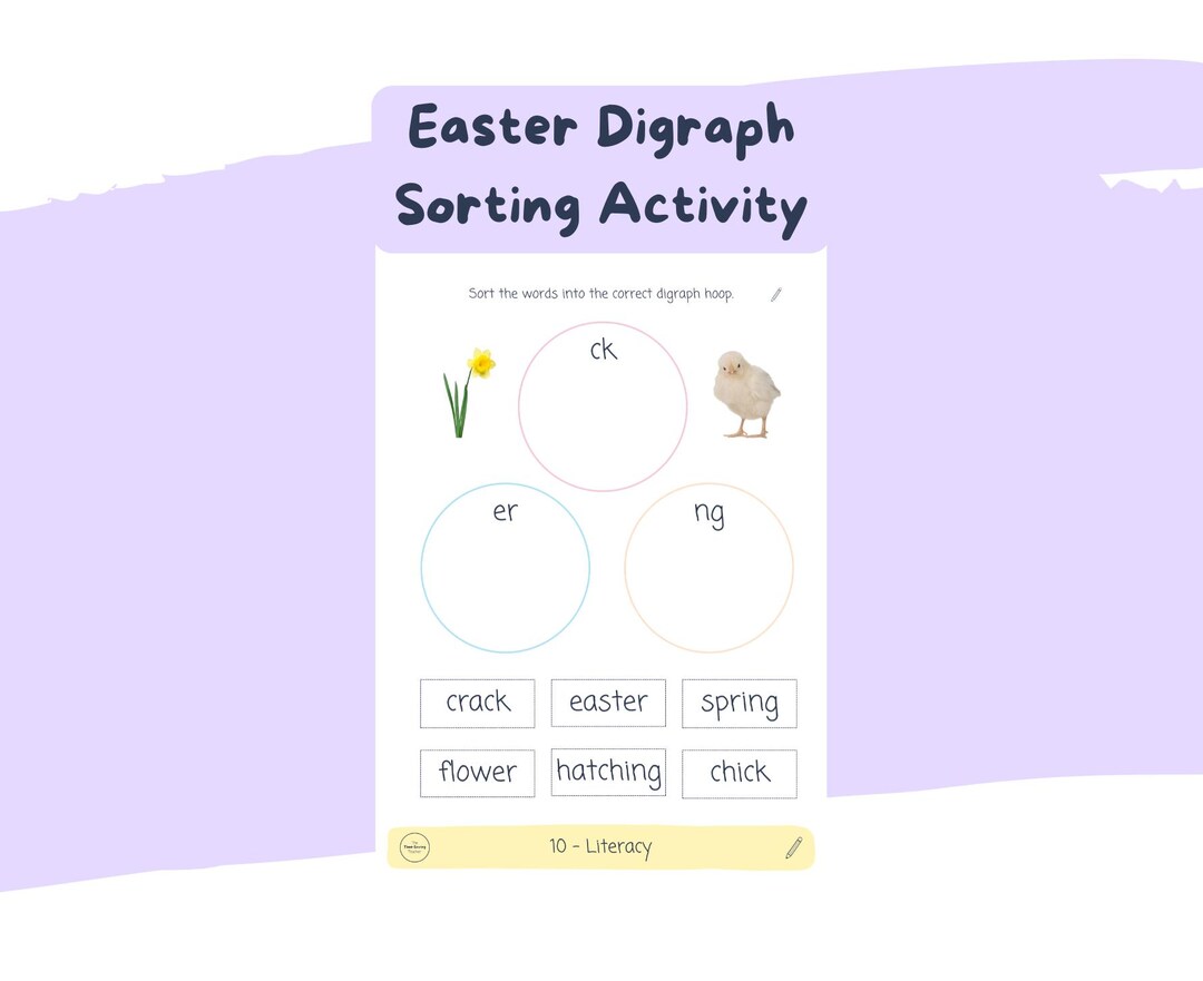 Easter Digraph Sorting Activity | EYFS & KS1 Phonics Printable | Spring ...
