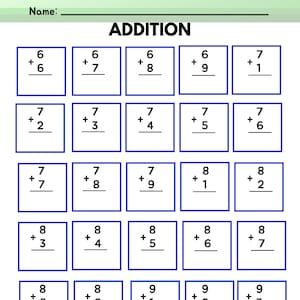 First and second grade math worksheets
