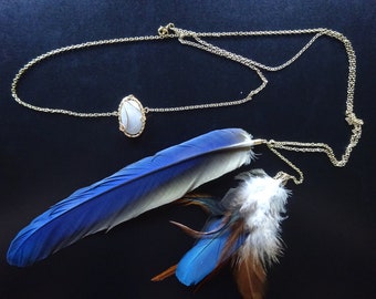 Moonstone Macaw Feather Headband