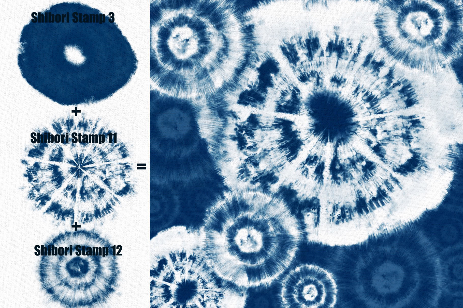 Shibori Tie Dye Procreate Brushes Etsy