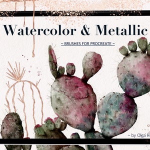 Aquarel- en metaalborstels voor de Procreate-app