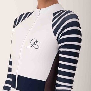 Swimsuits for women, One piece Long sleeve White Swimsuit & Sustainable Longsleeve Surfsuit image 7