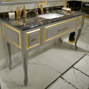 PRIMA 60 inch Platinum Gray Single Sink Bathroom Vanity