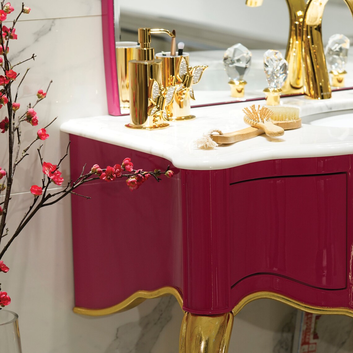 PIANO 48 Inch Pink Single Sink Bathroom Vanity - Etsy