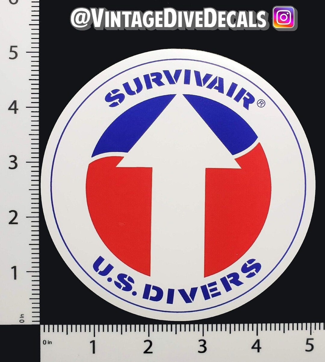 SURVIVIAR U.S. Divers Co. Scuba Diving Decal Sticker Repro 6mil UV ...