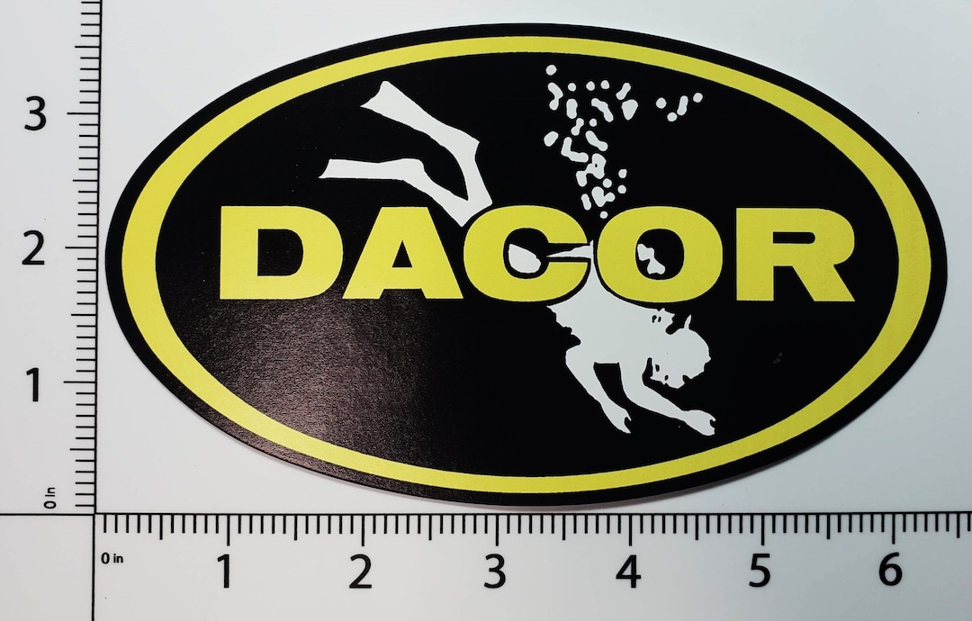 DACOR Diving Decal Sticker Reproduction 6mil UV Vinyl 6