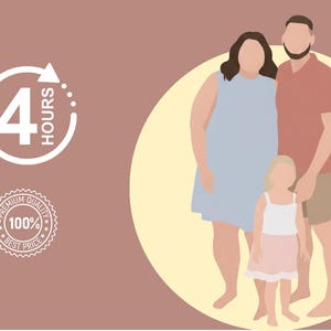 Custom Faceless Portrait: Minimalist Couple Illustration (Digital Copy) image 4