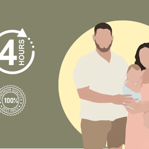 Custom Faceless Portrait: Minimalist Couple Illustration (Digital Copy) image 2