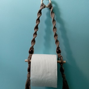 Support réserve papier toilette WC en métal blanc H42cm - RETIF