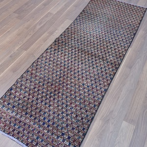 Turkish vintage rug, 7.2 x 2.5 ft - (220x75 cm) Unique beautiful Turkish vintage carpet- free shipping