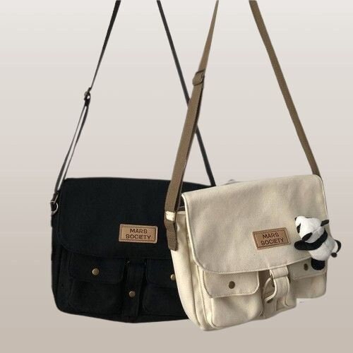 gootium Canvas Messenger Bag - Vintage Crossbody Shoulder Bag