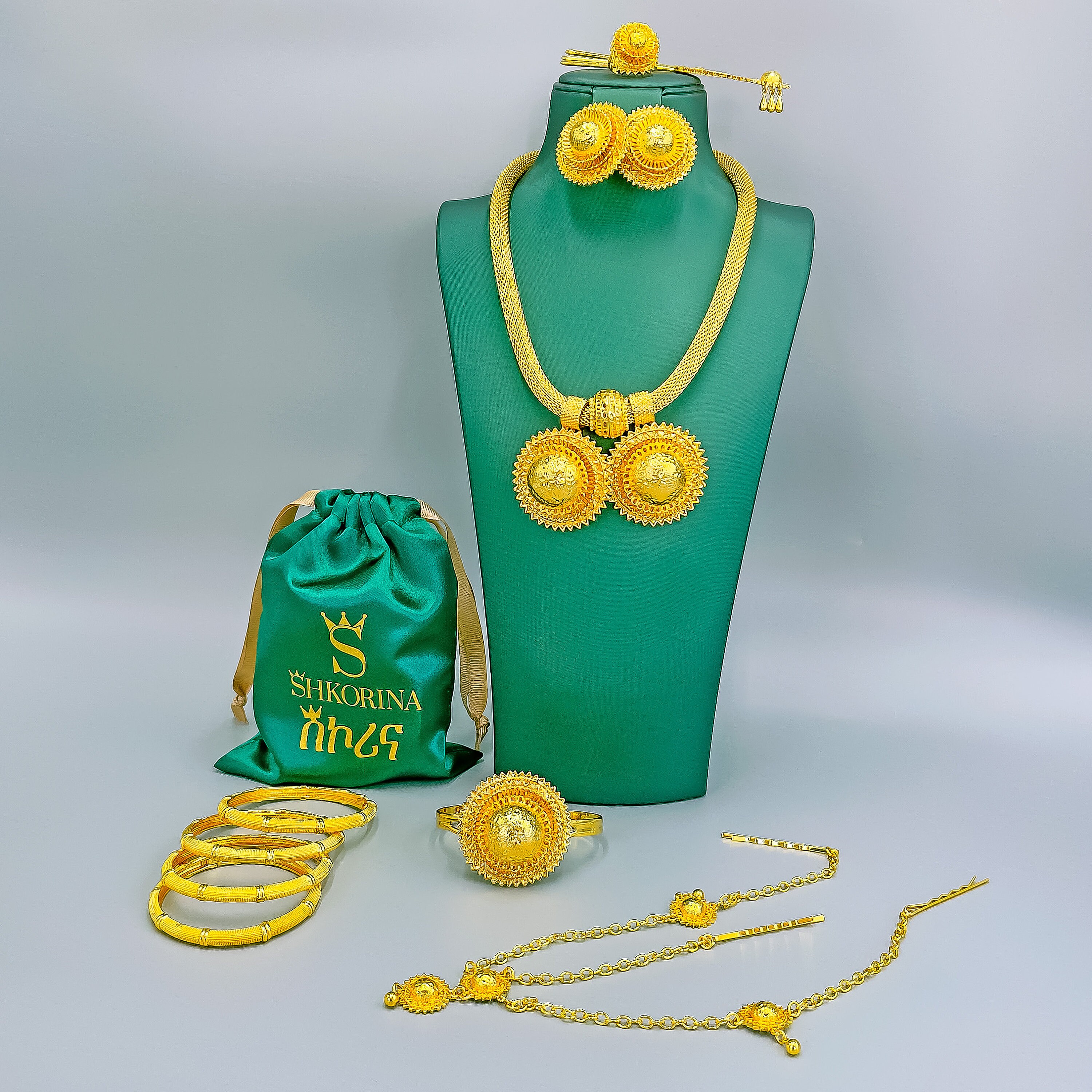 Eritrean traditional shop gold jewelry