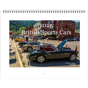 2026 Calendar featuring 12 British Sports Cars