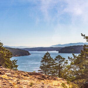 A Glimpse of Skagit Bay, Island County, Washington Photography, Puget Sound Photography, Deception Pass, carta, tela, metallo, acrilico