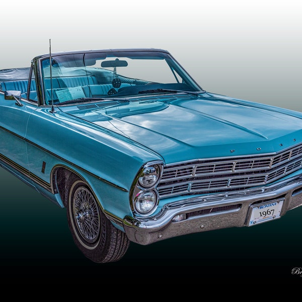 1967 Ford Galaxie 500 , 1960 American Cars, Classic Car Photo, Glossy Photo Print, Stretched Canvas, Acrylic, Brushed Aluminum, Metal