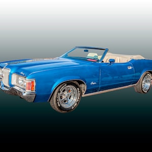 1972 Mercury Cougar XR7, amerikanische Autos der 1970er Jahre, Oldtimer-Foto, glänzender Fotodruck, Leinwanddruck Wandkunst, Giclée Druck Wandkunst