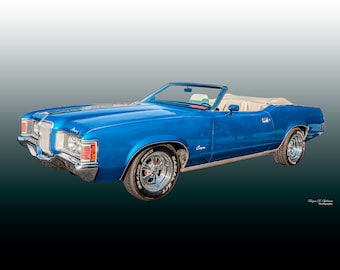 1972 Mercury Cougar XR7, 1970s American Cars, Classic Car Photo, Glossy Photo Print, Stretched Canvas Wall Art, Giclée Print Wall Art