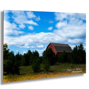 Vintage Barn Wall Art, Delta County, Michigan Landscape Photo for Rustic Home & Office Decor, Farm Country Landscape, Farm Country Photo