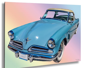 フォード ランチェロ 1959年 青 1959年式フォード・ランチェロのウォールアート、ツートンブルーの
