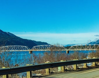 The Noxon Bridge, Montana Winter Scenery, Mountain Scenery, Forest Scenery, Sanders County Montana, Historic Bridge