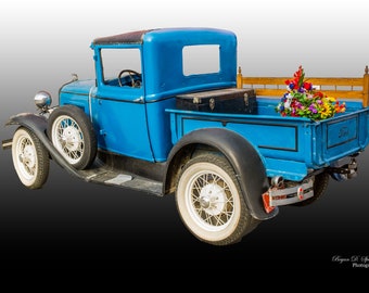 1931 FORD Model A Pickup, Vintage pickup truck, classic pickup, automotive wall art