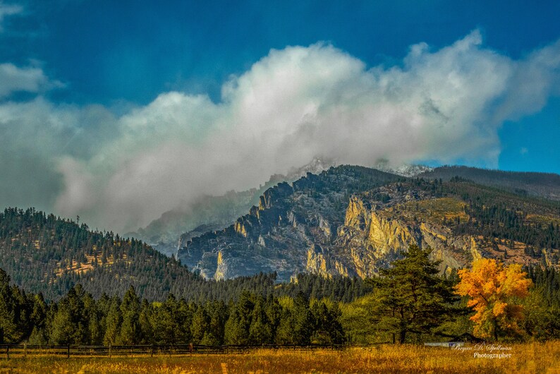Serious clouds over Blodgett Canyon, Ravalli County, Montana, USA