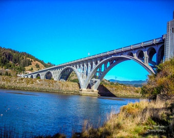 Isaac Lee Patterson Bridge, Gold Beach Oregon Bridge, Rogue River Bridge, Conde McCullough Bridge, Oregon Photography, Bridge Photography