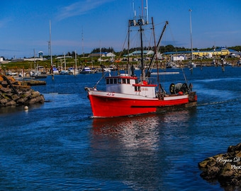 Fishing Boat, Crescent City California, Harbor Photography, Pacific Ocean, Fishing Fleet
