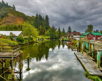 Skamokawa Slough Photographic Wall Art, Wahkiakum County Wall Art, Washington State Wall Art, Photographic Home Decor, Photography Wall Art