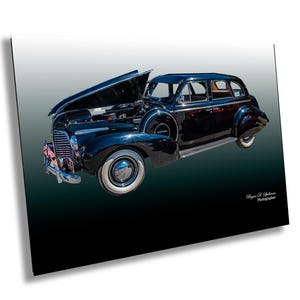 1940 Black Buick Special Wall Art, Classic Car Photography, Vintage Auto Decor, Retro Car Collector Gift
