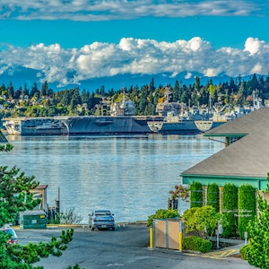 Sinclair Inlet, Kitsap County, Washington Fotografie, Puget Sound Fotografie, PSNS, Kriegsschiff Fotografie, Schiffe, Wasserstraßen, Port Orchard