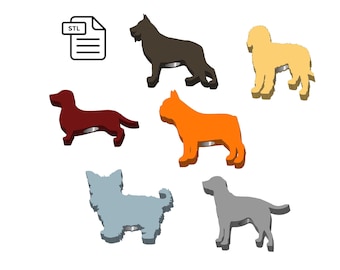 Lieblings Haustiere Stroh Topper STL Datei für 3D Druck, Hunde, Yorkie, Labrador, Golden Doodle, Dackel, Bulldogge, Shepard - Digital Download.
