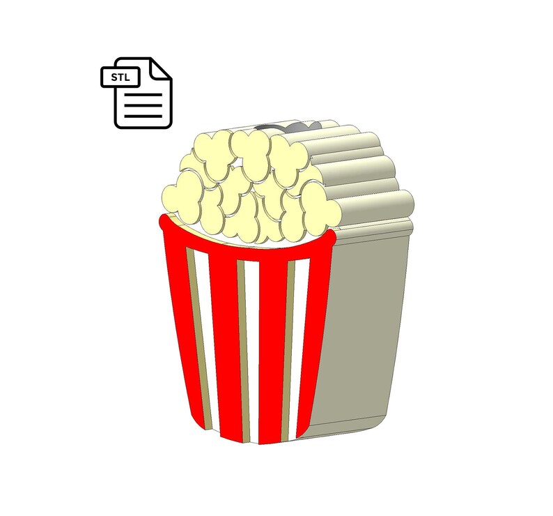Popcorn Straw Topper STL File for 3D Printing.
Designed for 8.0 mm straws.