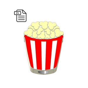 Popcorn Straw Topper STL File for 3D Printing.
Designed for 8.0 mm straws.